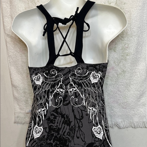 METAL MULISHA Women's Black and Gray Studded DRESS - Picture 5 of 7
